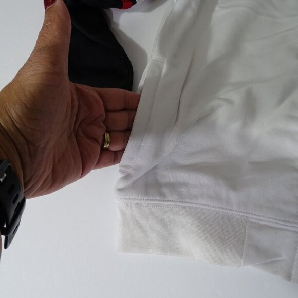 Air Jordan Full Zip Jacket Boys Size 7 White Black with Logo Basketball Athletic - Picture 4 of 6